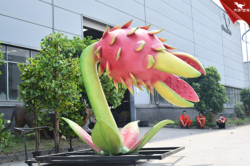 食人花，仿真火龍果，大型植物模型制作